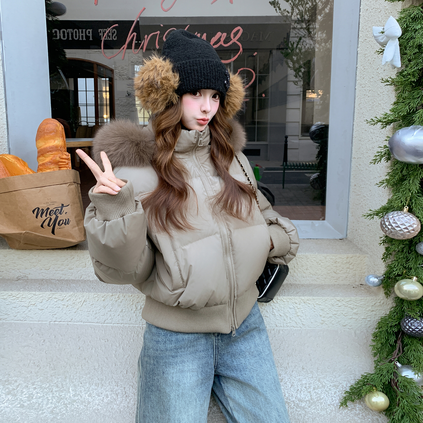 新款现货2色！90白鸭绒羽绒服207-1853P300控428，女装羽绒服，卡莱