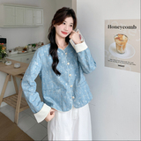 【新款】风拼接亮片新中式短外套207-8053P155控248，女装短外套，卡莱