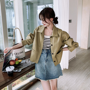 【春款现货】  数据好PU皮衣短款外套207-013P135控188图片