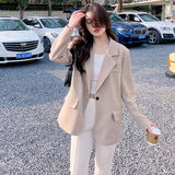 现货！22秋装一粒扣撞色条纹里布西装207-J0217P115控168，女装西装，卡莱