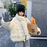 新款现货可脱卸围脖排骨90羽绒服207-1866P345控478，女装羽绒服，卡莱