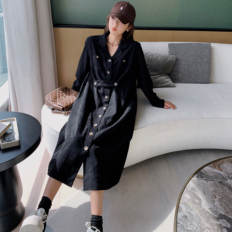 现货2023春装腰扣多种穿法连衣裙西装领裙207-J2366P115控168，女装连衣裙，卡莱