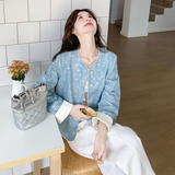 【新款】风拼接亮片新中式短外套207-8053P155控248，女装短外套，卡莱