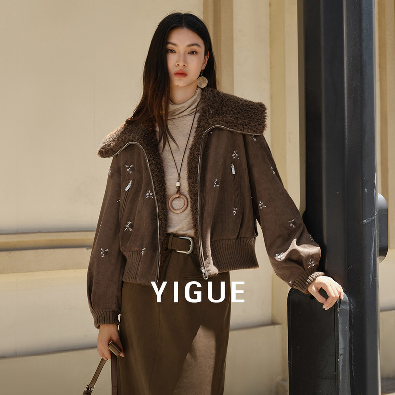 【专柜买手珠珠】亦谷厚外套女仿泰迪绒洋气时髦短款开衫,女装/女士精品,毛呢外套,淘宝优惠券,粉丝福利购,淘宝优惠卷