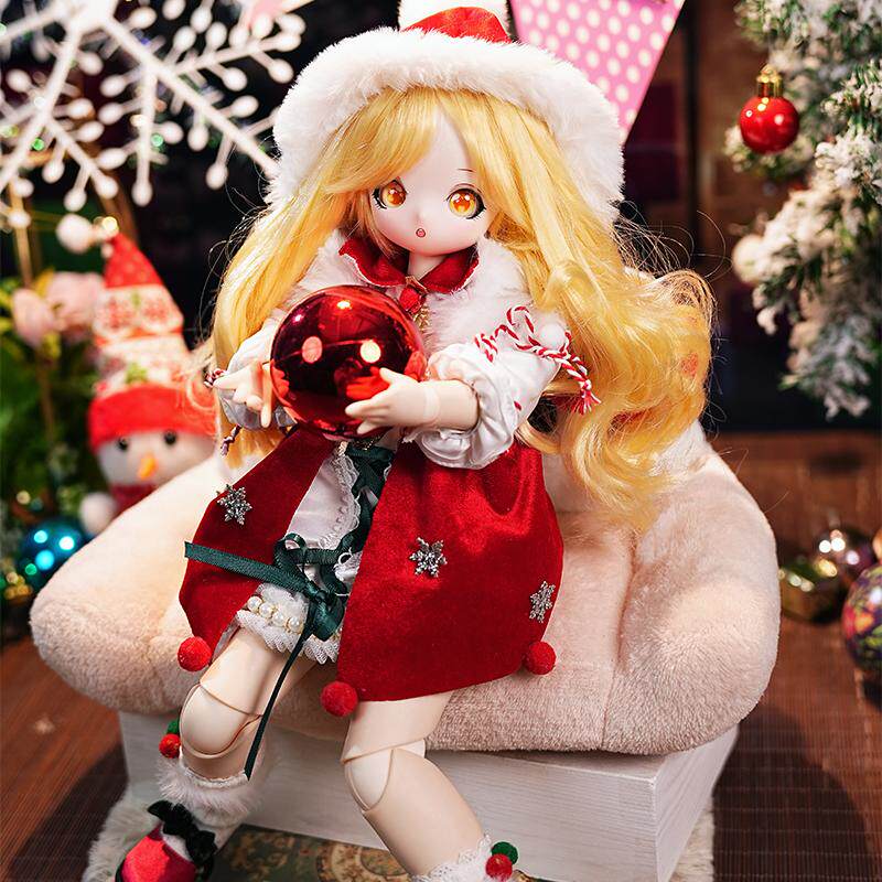 德必胜娃娃火柴女孩圣诞节鹿晞40cm4分bjd dd洛丽塔改妆换眼换装