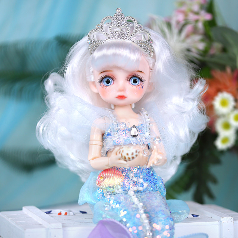 徳必胜洋娃娃6分冰雪皇后小天使28关节bjd小号人偶萝莉女孩玩具