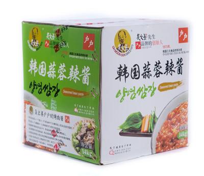 吴文善户户蒜蓉辣酱14kg包饭酱