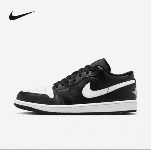 Nike耐克男鞋Air Jordan 1 AJ1黑白熊猫低帮复古篮球鞋553558-043