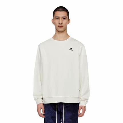 Adidas阿迪达斯加绒卫衣秋冬 圆领白色上衣宽松运动IB2713 IB2774