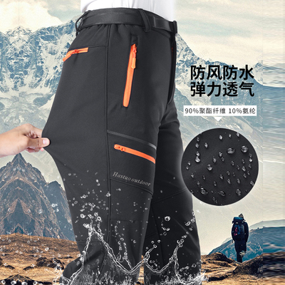 尊威狼男女软壳冲锋裤防风保暖裤