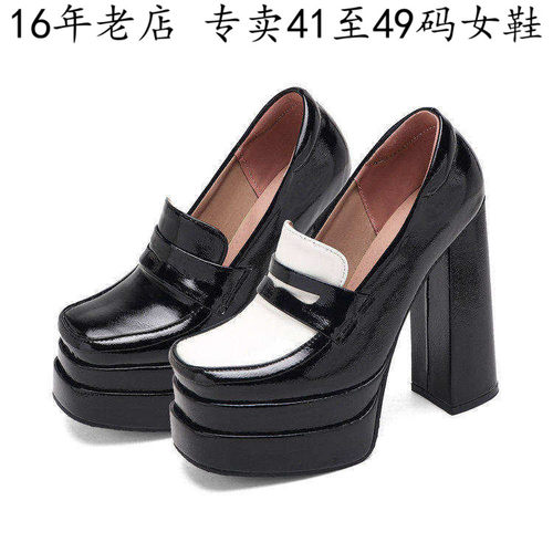 特大码女鞋超高跟42单鞋434445