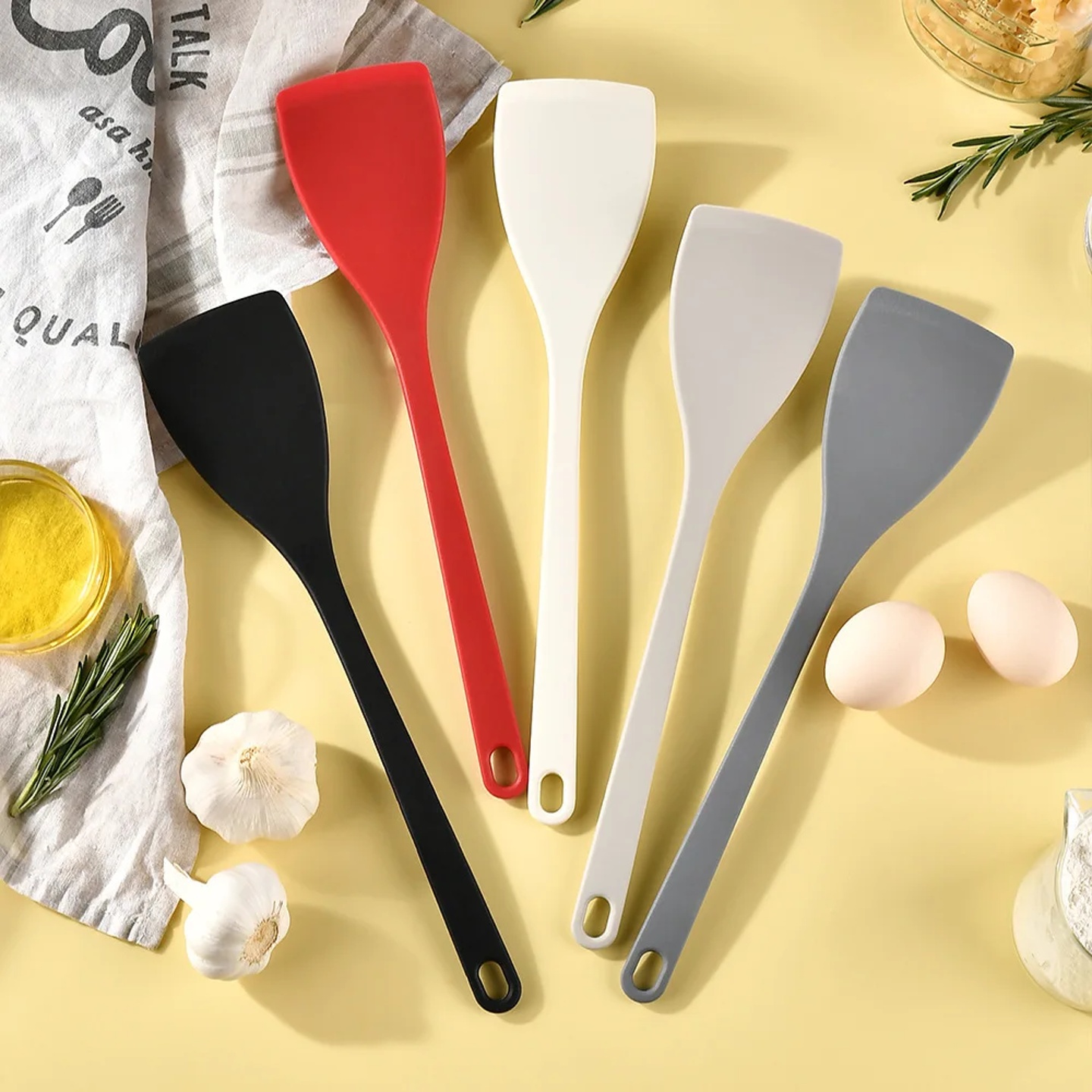 1Pc Non-stick Silicone Cooking Leakage Spatula Dense Shovel