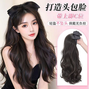 甜美发箍假头发女一体韩系大波浪自然仿真发丝日常假头发牢固头套