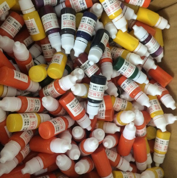 12色光敏印油卡通印章手账光敏教学打卡印章彩色印油