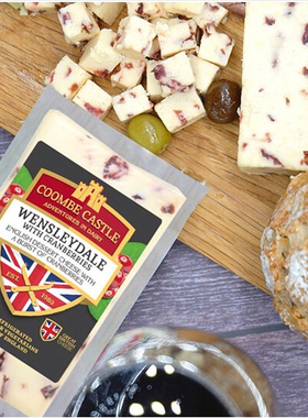 英国进口康比城堡温斯利代尔蔓越莓干酪即食成熟切达奶酪Cheddar