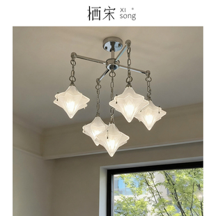 意大利murano穆拉诺中古包豪斯吊灯客厅简约现代卧室包玻璃灯具
