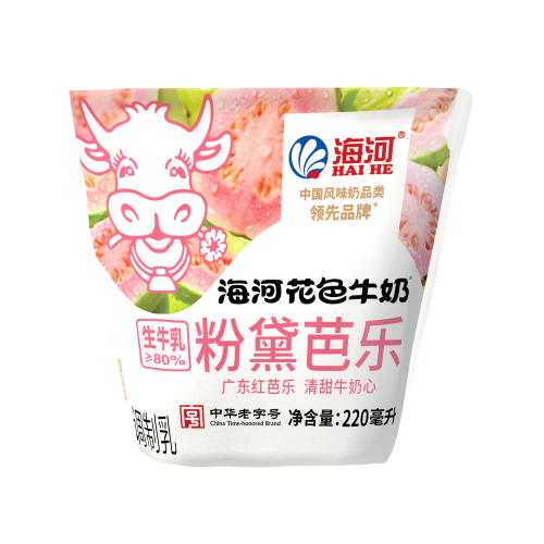 海河牛奶粉黛芭乐味220ml袋装风味牛奶