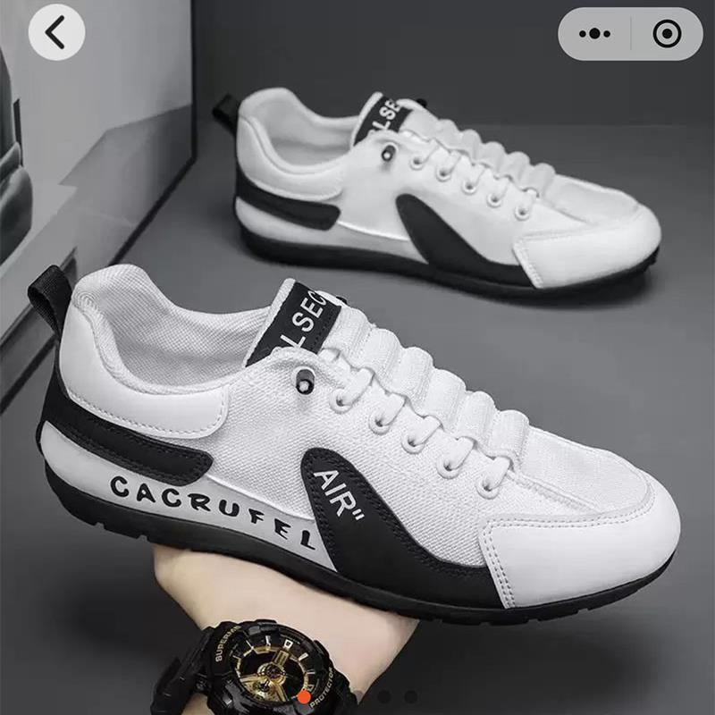 如启泽爆款冰丝休闲男鞋飞行员空调鞋软底防滑阿甘板鞋男士小白鞋