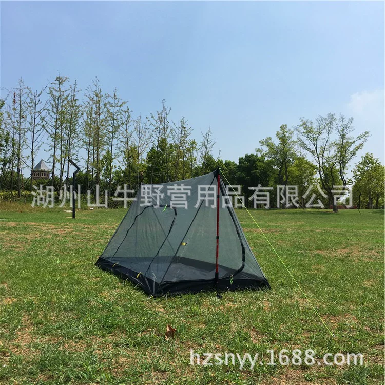 单人字户外蚊帐内无杆便携露营帐篷超轻量化装备野营用品防蚊虫