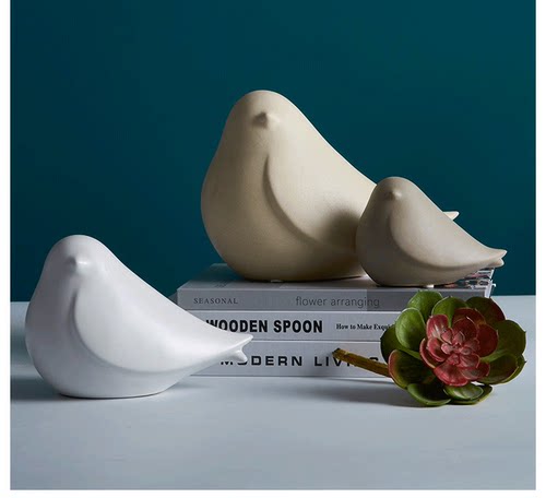 动物陶瓷摆件样板房设计师装饰品