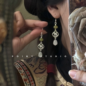 爆款 流苏耳坠耳饰耳夹新款 S925耳钩 耳环女复古国风长款 原创新中式