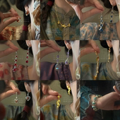 3件5.8折 新中式 国风耳环女小众设计感高级气质耳坠复古耳饰耳夹