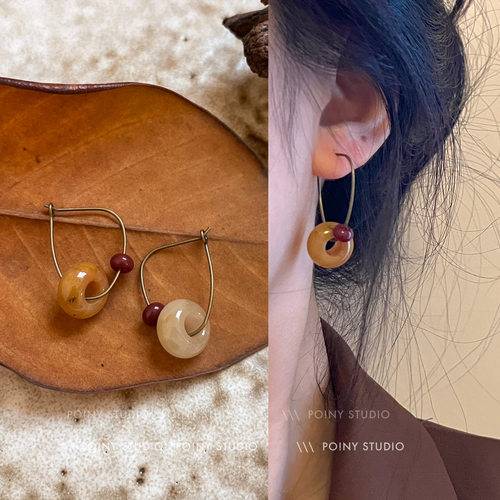 简约风女圈圈耳圈耳环