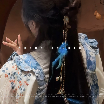 原创长款流苏发簪发钗女