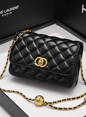 高级感小众菱格链条包2025新款百搭简约单肩包DIY斜挎女士小方包