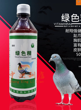 龙园绿色精500毫升/鸽药/赛鸽夏季保健降温/清火炎热赛鸽营养宝