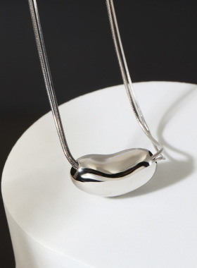 通体925纯银电镀真金豌豆项链 K金平替 重工精工银饰 经典款吊坠