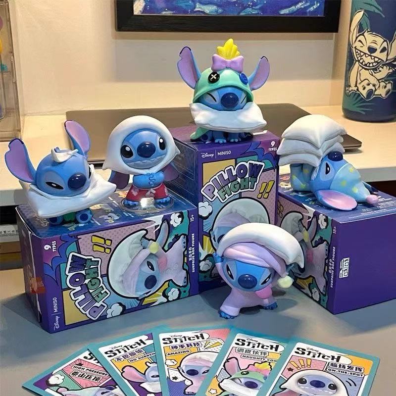 正品名创优品史迪奇枕头大战盲盒