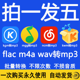 音乐视频格式转换ncm kgm flac mgg m4a kwm mp4转mp3转换器win版