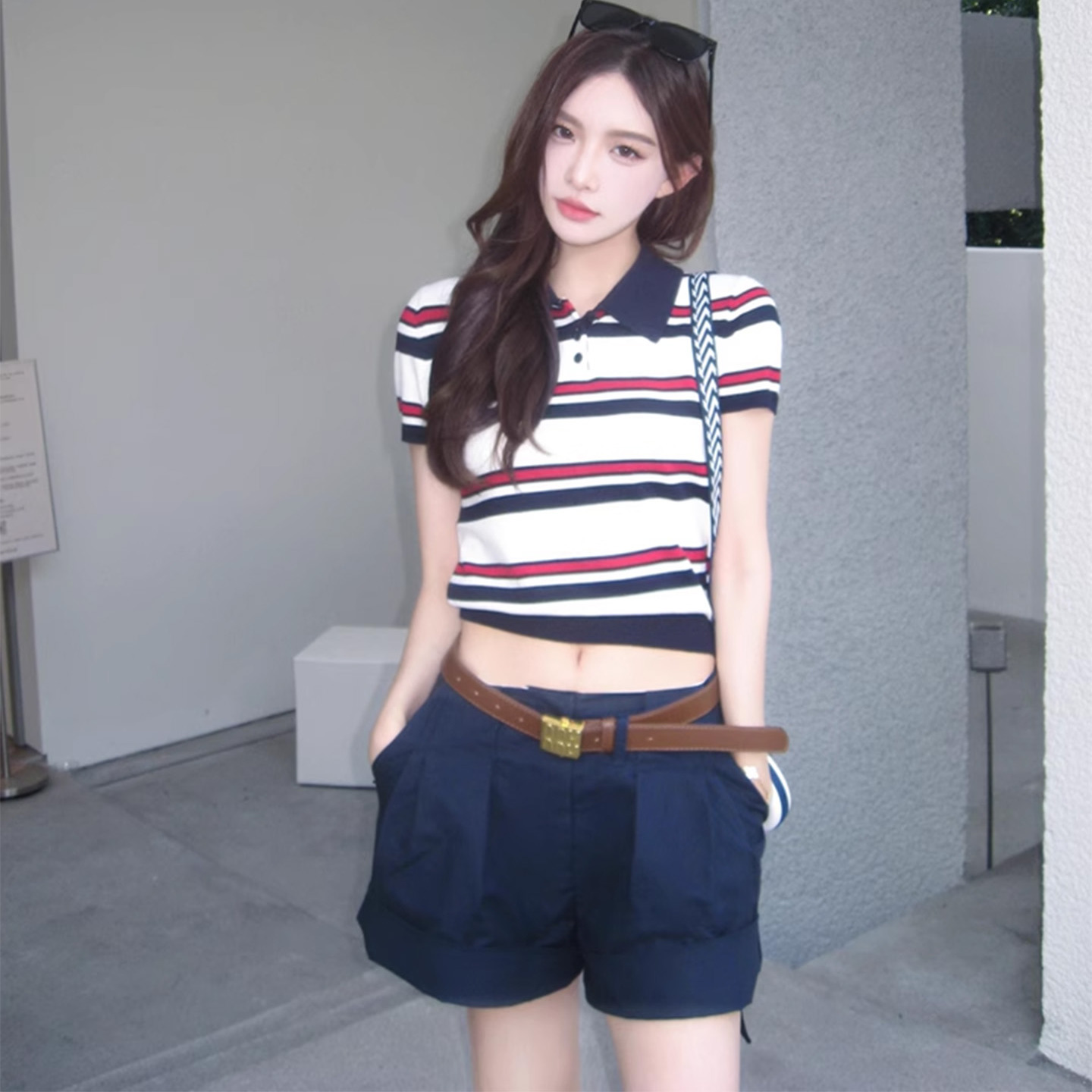 职业通勤女士宽松休闲裤穿搭四分西装裤夏季新款高腰显瘦百搭裤子