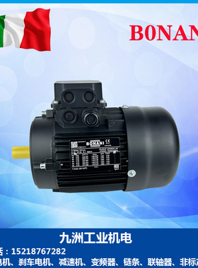 意大利BONANI电机0.18 0.37 0.75 1.5 2.2 3 4 5.5 7.5 11 15KW