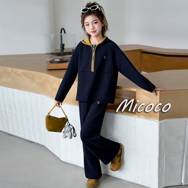 女童秋装套装2025新款洋气儿童卫衣秋季时髦女孩大童运动童装春秋