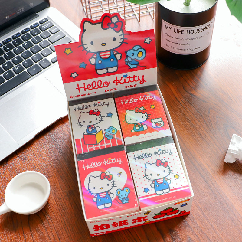 三丽鸥凯蒂猫拍纸本 卡通女孩便签本创意可爱学生手帐口袋记事本