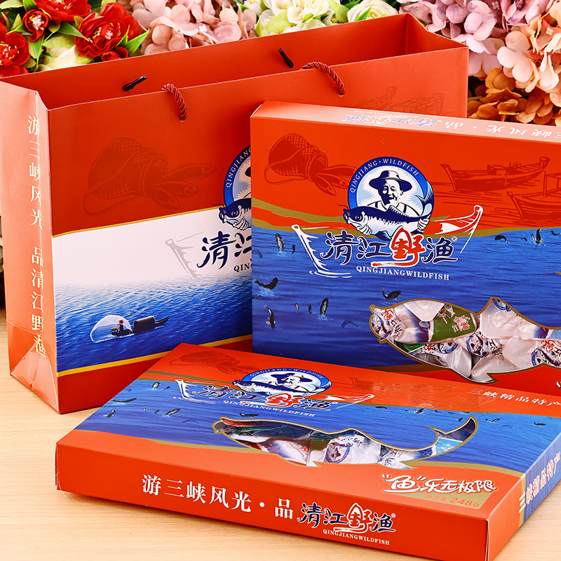 土老憨清江野渔零食小鱼仔鱼肉干鱼块礼盒装248g湖北三峡宜昌特产