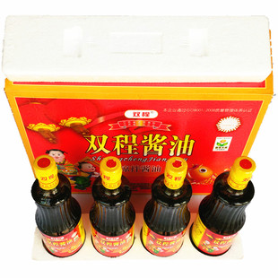 包邮江浙沪皖 连云港特产双程酱油 新鲜凉拌酱油 500MLX4瓶礼品盒