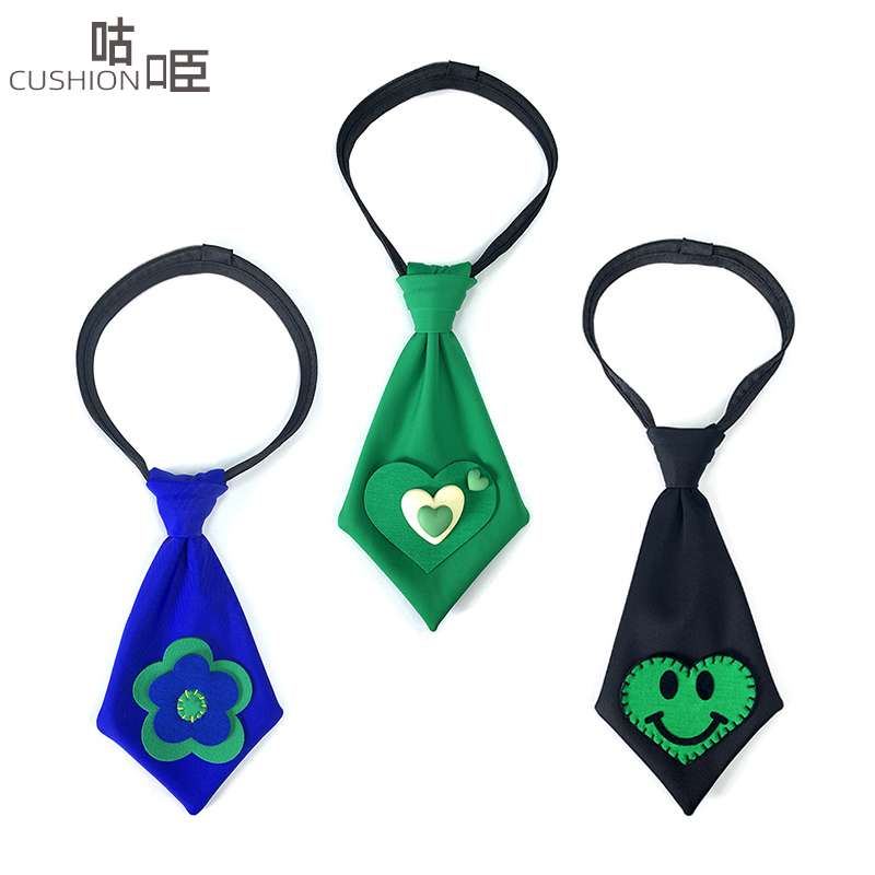 绿色韩版领带jk学院风