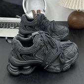 小个子增高6cm休闲运动鞋 复古真皮绑带厚底老爹鞋 女2025秋新款 潮