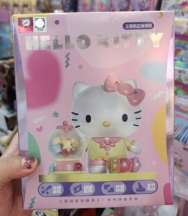 正版 手办玩偶积木摆件 三丽鸥家族酷洛米美乐蒂糖果工厂系列拼装