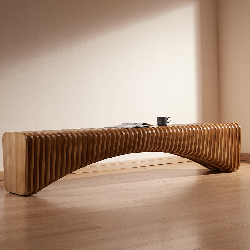 创意原木凳商场休息凳创意长条凳