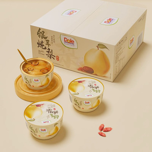DOLE都乐银耳炖梨小碗冰糖砀山酥梨水果罐头开罐即食居家休闲零食