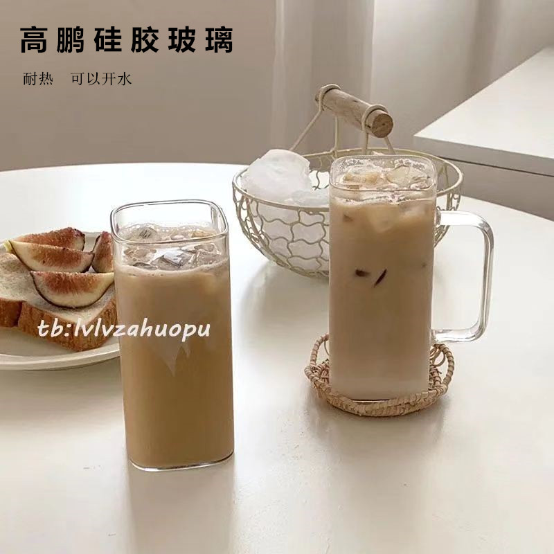 ins玻璃杯极简咖啡杯水杯牛奶杯