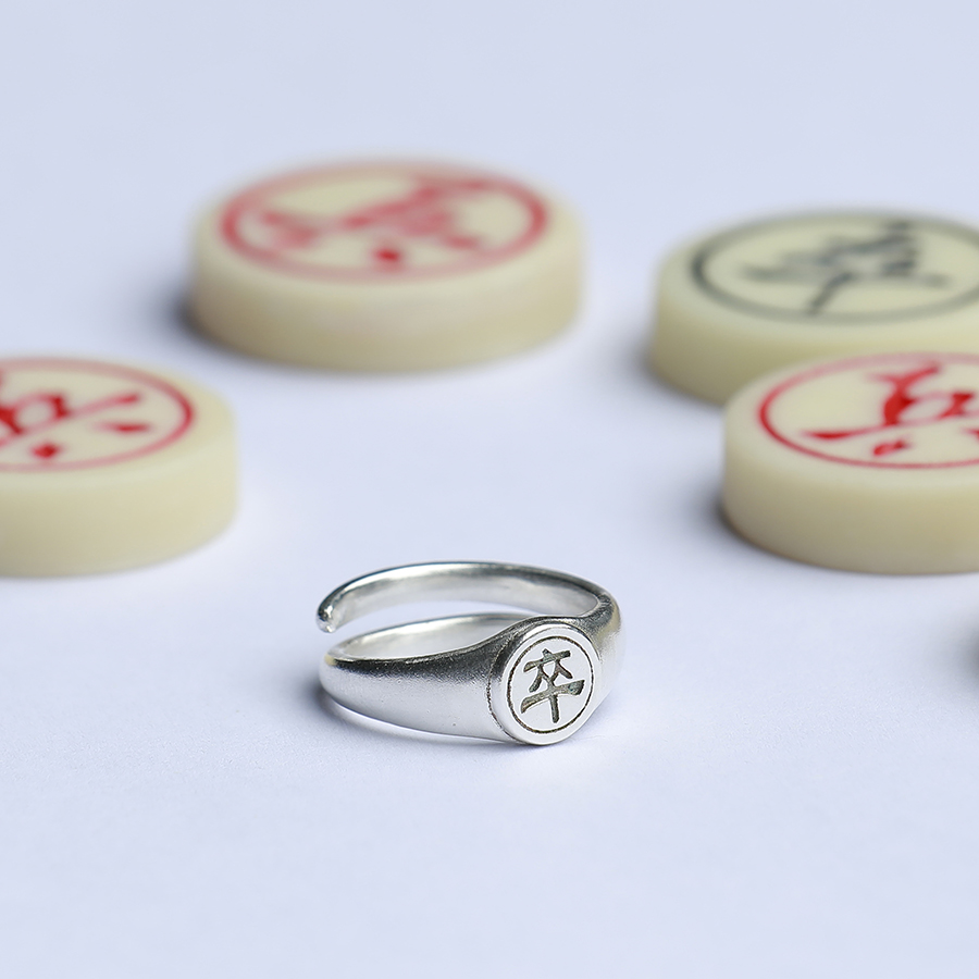 原创设计风纯银送礼品开口戒指