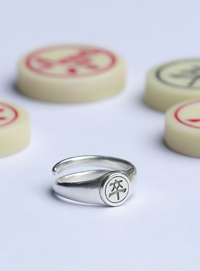 原创设计风纯银送礼品开口戒指