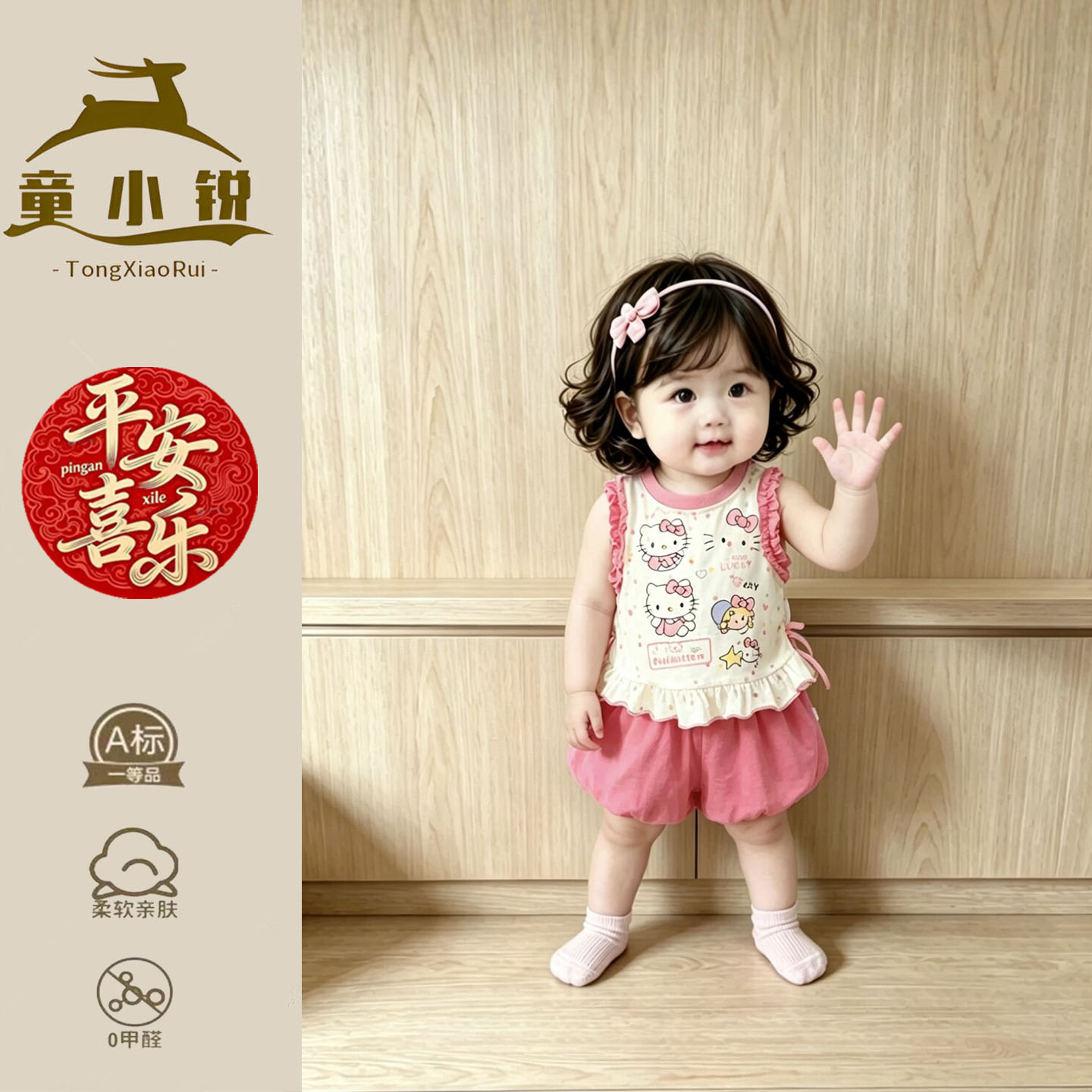 夏季婴儿薄款衣服洋气小月龄宝宝分体两件套可爱女童背心短裤夏装