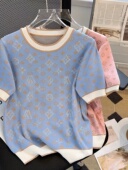 女装 撞色烫钻印花上衣t恤女装 夏季 大码 2024新款