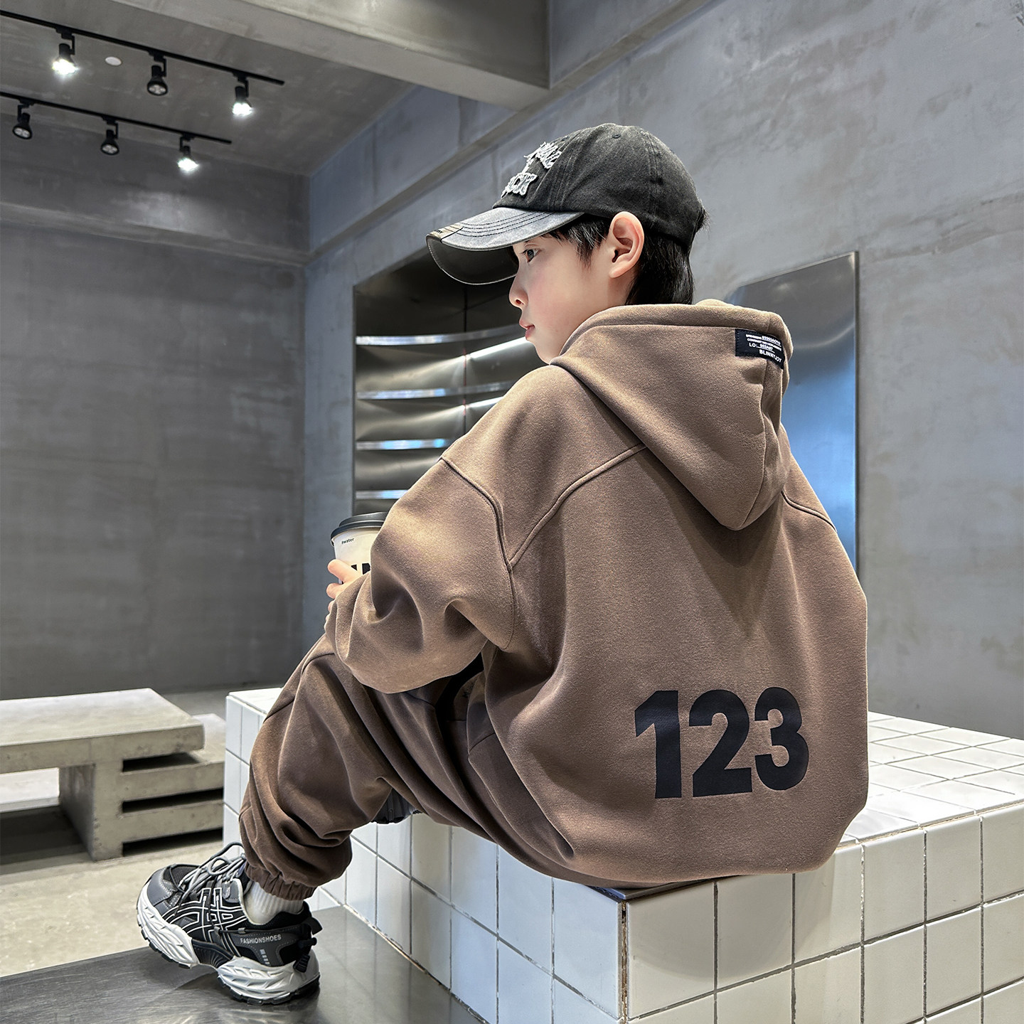 男童卫衣套装春秋装运动服2026新款中大儿童炸街宽松秋季两件套潮,童装/婴儿装/亲子装,套装,淘宝优惠券,粉丝福利购,淘宝优惠卷